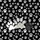 Black White Paw Prints Storybook Name Ribbon - Everyday Dog Cat Lover Gift Quilted Tote Bag - 7