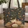 Tabby Cat Books Apple Falling Fruit Flowers - Reading Lover Gift Quilted Tote Bag - 1