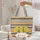 Woven Stripes Yellow Tulips Floral Wreath - Tulip Lovers Gift Quilted Tote Bag - 5