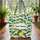 Personalized Yellow Lemon Branch Medallion Green Leaves - Citrus Botanical Gift Quilted Tote Bag - 3