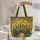 Abstract Mosaic Stained Glass Cats Medallion with Geometric Shapes - Cat Lover Gift Quilted Tote Bag - 5