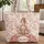 Rococo Woman Gown Fan Tiara Blush Roses Gold Scrollwork - Everyday Tote Quilted Tote Bag - 1