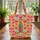 Our Lady of Guadalupe Hearts Stars Floral Personalized Faith Gift Quilted Tote Bag - 3