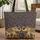 Ornate Golden Elephants Swirling Vines Paisley Mandalas - Home Accent Gift for Elephant Lovers Quilted Tote Bag - 1