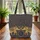 Ornate Golden Elephants Swirling Vines Paisley Mandalas - Home Accent Gift for Elephant Lovers Quilted Tote Bag - 3