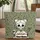 Kimono Skeleton Woman Two Buns Stars Moon Name Plaque - Skeleton Lover Gift Quilted Tote Bag - 1