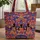 Dark Silhouettes Female Figures Flowing Dresses Organic Swirling Waves - Everyday Use Quilted Tote Bag - 1