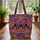 Dark Silhouettes Female Figures Flowing Dresses Organic Swirling Waves - Everyday Use Quilted Tote Bag - 3