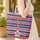 USA Stars Stripes Fireworks Star Frame Independence Day Celebration Gift Quilted Tote Bag - 4