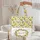 Lemon Blossom Wreath Yellow Lemons Green Leaves - Thoughtful Spring Summer Gift Quilted Tote Bag - 5