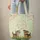 Grey Tabby Kitten Yorkie Puppy Floral Wreath Personalized - Pet Lover Everyday Carry Quilted Tote Bag - 6