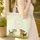Grey Tabby Kitten Yorkie Puppy Floral Wreath Personalized - Pet Lover Everyday Carry Quilted Tote Bag - 4