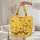 Cartoon Bees Honeycomb Honey Jar Flag - Bee Lover Everyday Tote Quilted Tote Bag - 5