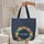 Ornate Floral Wreath with Scattered Botanical Leaves Everyday Carry Accessory Gift Quilted Tote Bag - 5