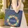 Ornate Floral Wreath with Scattered Botanical Leaves Everyday Carry Accessory Gift Quilted Tote Bag - 4