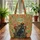 Black Greyhound Dog Armchair Peony Wildflower Floral Vine - Dog Owner Bag Gift Quilted Tote Bag - 3