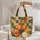 Folk Art Sunflower Hoop Farmhouse Decor Name Gift Quilted Tote Bag - 5