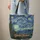 Starry Night Village Cypress Tree - Art Lover Everyday Tote Gift Quilted Tote Bag - 6