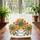 Large Sunflowers Floral Wreath Name Frame Quilted Tote Bag - 3