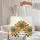 Large Sunflowers Floral Wreath Name Frame Quilted Tote Bag - 5