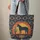 Majestic Dark Blue Horse Setting Sun Saguaro Cactus Western Wood Sign - Cowboy Lover Gift Quilted Tote Bag - 6