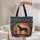 Majestic Dark Blue Horse Setting Sun Saguaro Cactus Western Wood Sign - Cowboy Lover Gift Quilted Tote Bag - 5