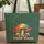 Melting Rainbow Mushroom Organic Swirls Chunky Bubble Letters - Mushroom Fan Gift Quilted Tote Bag - 1