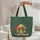 Melting Rainbow Mushroom Organic Swirls Chunky Bubble Letters - Mushroom Fan Gift Quilted Tote Bag - 5