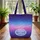 Cosmic Stars Galaxy Your Name Medallion - Keepsake Gift for Space Lover Quilted Tote Bag - 3