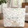 Young Woman Wedding Gown Peace Sign Bridal Bouquet - Wedding Gift for Bride Quilted Tote Bag - 1