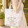 Young Woman Wedding Gown Peace Sign Bridal Bouquet - Wedding Gift for Bride Quilted Tote Bag - 4