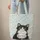 Black White Tuxedo Cat Floral Name Wreath - Cat Lover Everyday Gift Quilted Tote Bag - 6