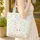 Baby Alpaca Wildflower Name Wreath Personalized Gift for Alpaca Lover Quilted Tote Bag - 4