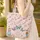 Ornate Butterflies Tiny Blossoms Floral Cross Stitch Frame - Nature Lover Gift Quilted Tote Bag - 4