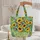 Sunflowers Wildflowers Lush Foliage Name Wreath - Floral Lover Gift Quilted Tote Bag - 5
