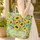 Sunflowers Wildflowers Lush Foliage Name Wreath - Floral Lover Gift Quilted Tote Bag - 4