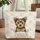 Yorkshire Terrier Puppy Frame Snowflakes Stars - Dog Lover Everyday Gift Quilted Tote Bag - 1