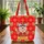 Chinese Lion Dance Warrior Child Mystic Knots - Good Fortune Celebration Gift Quilted Tote Bag - 3