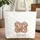 Baby Snow Macaques Snowflakes Floral Wreath - Wildlife Lover Gift Quilted Tote Bag - 1