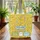 Cat Rabbit Monster Yellow Animals Trees Clouds Flowers Houses Children's Everyday Tote Quilted Tote Bag - 3