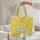 Cat Rabbit Monster Yellow Animals Trees Clouds Flowers Houses Children's Everyday Tote Quilted Tote Bag - 5