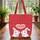 Bunnies Red Polka Dot Heart - Personalized Gift for Bunny Lover Quilted Tote Bag - 3