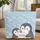 Penguins Snowflakes Personalized Name Heart - Winter Gift for Penguin Lover Quilted Tote Bag - 1