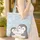 Penguins Snowflakes Personalized Name Heart - Winter Gift for Penguin Lover Quilted Tote Bag - 4