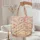 Flying Cranes Floral Ruyi Clouds Butterfly Name Scroll - Thoughtful Gift Quilted Tote Bag - 5