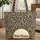 Leopard Spots Name Medallion Everyday Tote Travel Essentials Birthday Gift Leopard Lover Quilted Tote Bag - 1