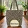 Leopard Spots Name Medallion Everyday Tote Travel Essentials Birthday Gift Leopard Lover Quilted Tote Bag - 3