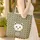 Olive Green Dark Brown Cat Face Whiskers Paw Prints Fish Bone - Everyday Cat Lover Gift Quilted Tote Bag - 4
