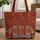 Ornate Antique Book Spines Gold Botanical Embroidery - Book Lover Gift Quilted Tote Bag - 1
