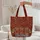 Ornate Antique Book Spines Gold Botanical Embroidery - Book Lover Gift Quilted Tote Bag - 5